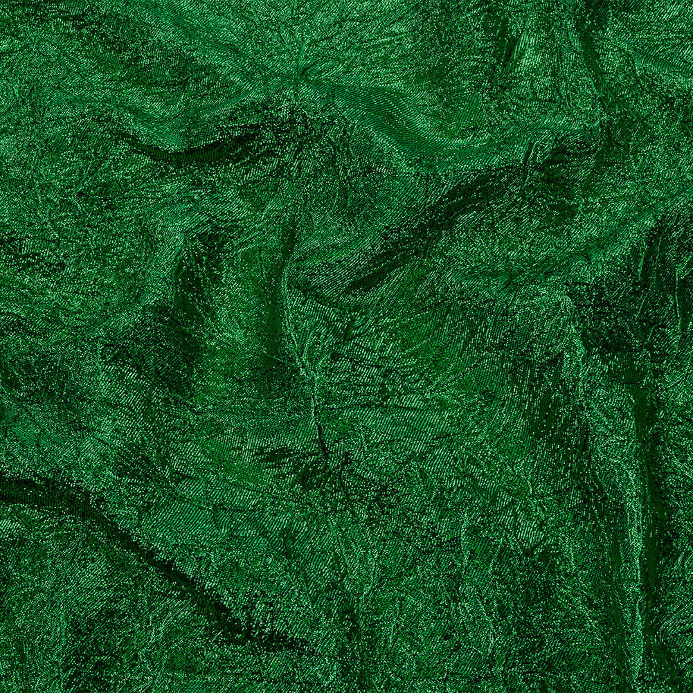 Astrolabe Metallic Kelly Green Crinkled Luxury Brocade with Black Backing Astrolabe Metallic Kelly Green Crinkled Luxury Brocade with Black Backing