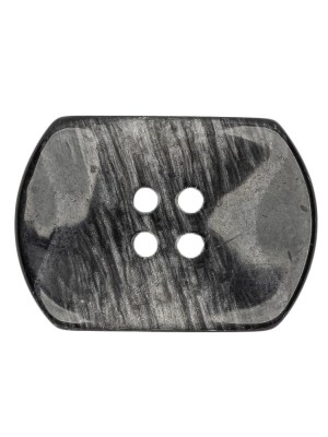 Italian Smoky Iridescent Rectangular 4-Hole Plastic Button – 44L/28mm Italian Smoky Iridescent Rectangular 4-Hole Plastic Button – 44L/28mm
