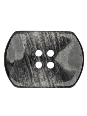 Italian Smoky Iridescent Rectangular 4-Hole Plastic Button – 44L/28mm Italian Smoky Iridescent Rectangular 4-Hole Plastic Button – 44L/28mm