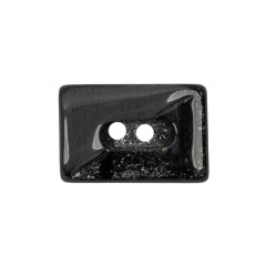 Matte Black and Gray Sparkles Rectangular 2-Hole Button – 42L/27mm Matte Black and Gray Sparkles Rectangular 2-Hole Button – 42L/27mm