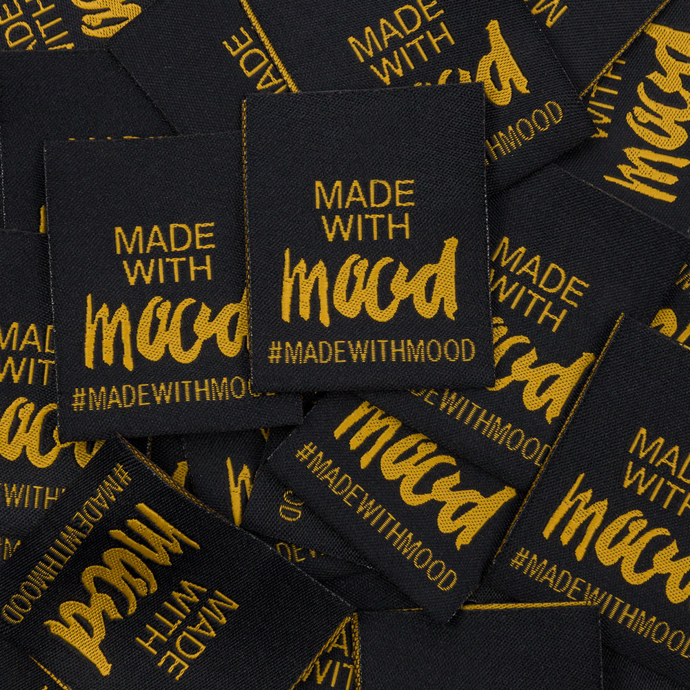 Made with Mood Sew-in Woven Labels – 5 Pieces Made with Mood Sew-in Woven Labels – 5 Pieces