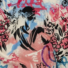 Stretch Cotton Canvas Print – Blue, Pink and White Graffiti – Mood Exclusive Graffiti Lane Stretch Cotton Canvas Print – Blue, Pink and White Graffiti – Mood Exclusive Graffiti Lane