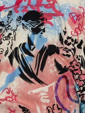 Stretch Cotton Canvas Print – Blue, Pink and White Graffiti – Mood Exclusive Graffiti Lane Stretch Cotton Canvas Print – Blue, Pink and White Graffiti – Mood Exclusive Graffiti Lane