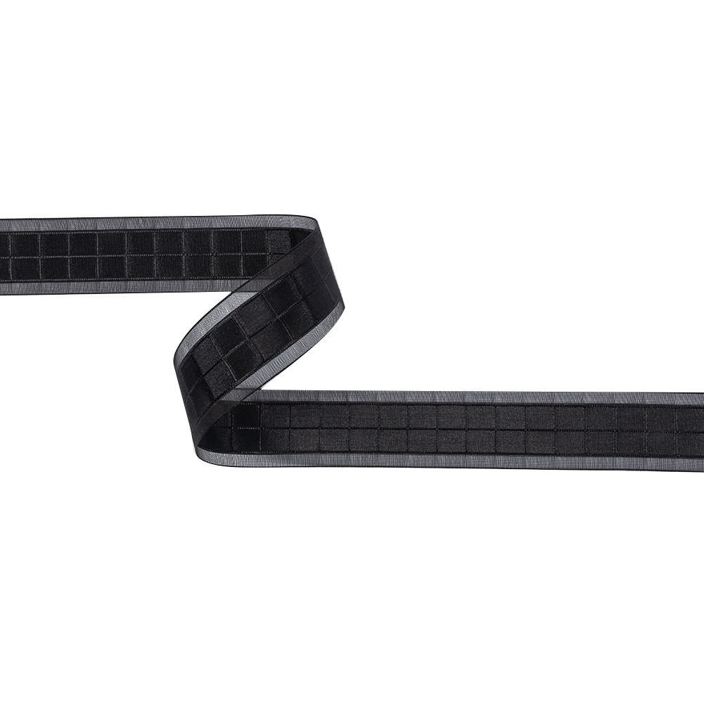 Black Squares and Sheer Borders Ribbon – 1″ Black Squares and Sheer Borders Ribbon – 1″