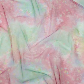 Pink, Green and Yellow Spots and Splatters Watercolor Printed Tulle Pink, Green and Yellow Spots and Splatters Watercolor Printed Tulle