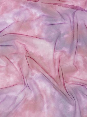 Magenta and Purple Abstract Watercolor Printed Tulle Magenta and Purple Abstract Watercolor Printed Tulle