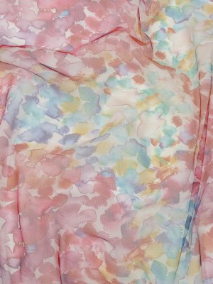 Rainbow Petals Watercolor Printed Tulle Rainbow Petals Watercolor Printed Tulle