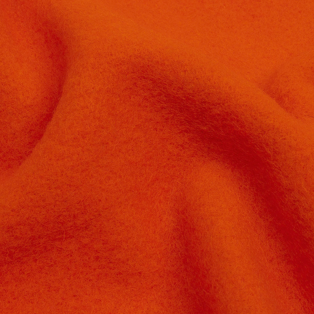 Wool and Cashmere Coating Made in Italy - Red Orange - Alberini Collection