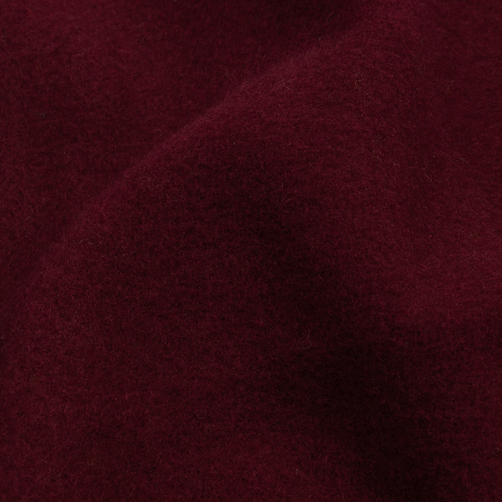 Wool and Cashmere Coating Made in Italy - Sangria Red - Alberini Collection