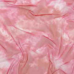 Pink and Red Abstract Watercolor Printed Tulle Pink and Red Abstract Watercolor Printed Tulle