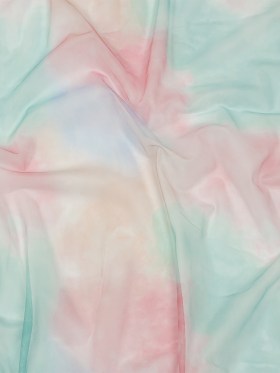 Pastel Rainbow Splash Watercolor Printed Tulle Pastel Rainbow Splash Watercolor Printed Tulle