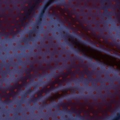 Wine and Blue Bi-Color Polkadots Jacquard Lining Wine and Blue Bi-Color Polkadots Jacquard Lining