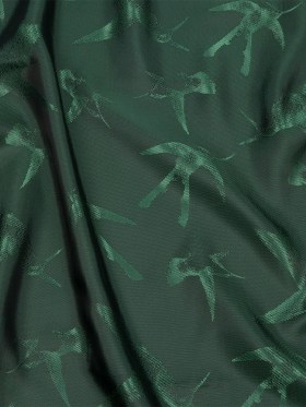 Hummingbirds Jacquard Lining – Hunter Green Tonal Hummingbirds Jacquard Lining – Hunter Green Tonal