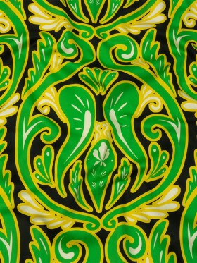 Stretch Cotton Sateen – Green Ornamental Paisleys – Vacation Vibrations Print – Mood Exclusive Groove Collection Stretch Cotton Sateen – Green Ornamental Paisleys – Vacation Vibrations Print – Mood Exclusive Groove Collection