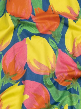 Mood Exclusive Blue Keukenhof Stretch Cotton Sateen Mood Exclusive Blue Keukenhof Stretch Cotton Sateen