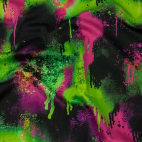 Mood Exclusive Green Street Art Splash Stretch Cotton Sateen Mood Exclusive Green Street Art Splash Stretch Cotton Sateen