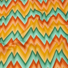 Stretch Cotton Sateen – Teal and Yellow Zig Zags – Sweet Vibes Print – Mood Exclusive Groove Collection Stretch Cotton Sateen – Teal and Yellow Zig Zags – Sweet Vibes Print – Mood Exclusive Groove Collection
