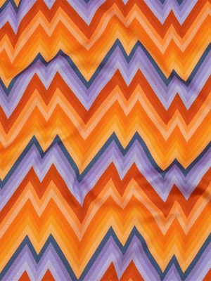 Stretch Cotton Sateen – Purple and Yellow Zig Zags – Sweet Vibes Print – Mood Exclusive Groove Collection Stretch Cotton Sateen – Purple and Yellow Zig Zags – Sweet Vibes Print – Mood Exclusive Groove Collection