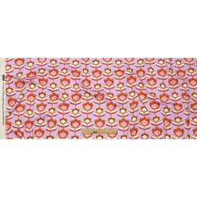 Stretch Cotton Sateen – Lavender, Pink and White Floral – Tulip Twist Print – Mood Exclusive Groove Collection Stretch Cotton Sateen – Lavender, Pink and White Floral – Tulip Twist Print – Mood Exclusive Groove Collection