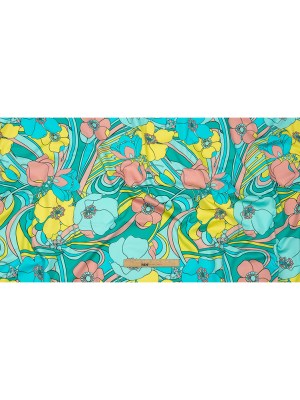 Stretch Cotton Sateen – Blue and Yellow Floral – Garden Groove Print – Mood Exclusive Groove Collection Stretch Cotton Sateen – Blue and Yellow Floral – Garden Groove Print – Mood Exclusive Groove Collection