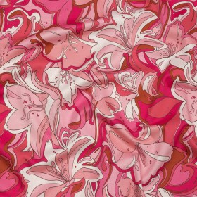 Stretch Cotton Sateen – Pink and White Floral – Far Out Florals Print – Mood Exclusive Groove Collection Stretch Cotton Sateen – Pink and White Floral – Far Out Florals Print – Mood Exclusive Groove Collection