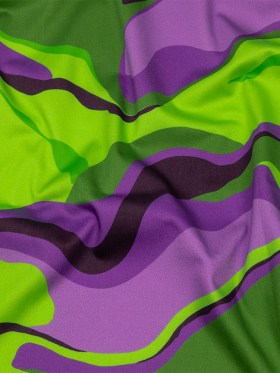 Stretch Cotton Sateen – Purple and Green Abstract – Seen and Unseen Print – Mood Exclusive Groove Collection Stretch Cotton Sateen – Purple and Green Abstract – Seen and Unseen Print – Mood Exclusive Groove Collection