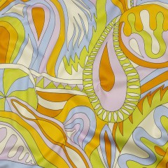 Stretch Cotton Sateen – Lime, Blue and Brown Paisley and Abstract – Surf City Psychedelia Print – Mood Exclusive Groove Collection Stretch Cotton Sateen – Lime, Blue and Brown Paisley and Abstract – Surf City Psychedelia Print – Mood Exclusive Groove Collection