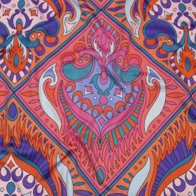 Stretch Cotton Sateen – Pink Paisley Diamonds – Bejeweled Blaze Print – Mood Exclusive Groove Collection Stretch Cotton Sateen – Pink Paisley Diamonds – Bejeweled Blaze Print – Mood Exclusive Groove Collection