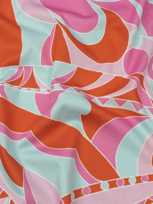 Stretch Cotton Sateen – Pink, Orange and Blue Abstract – All Summer Long Print – Mood Exclusive Groove Collection Stretch Cotton Sateen – Pink, Orange and Blue Abstract – All Summer Long Print – Mood Exclusive Groove Collection