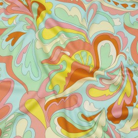 Stretch Cotton Sateen – Sky Blue and Mint Abstracted Paisley – Lonely Hearts Club Print – Mood Exclusive Groove Collection Stretch Cotton Sateen – Sky Blue and Mint Abstracted Paisley – Lonely Hearts Club Print – Mood Exclusive Groove Collection