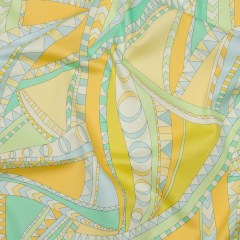 Stretch Cotton Sateen – Green and Blue Geometric Abstract – Lizard Leap Print – Mood Exclusive Groove Collection Stretch Cotton Sateen – Green and Blue Geometric Abstract – Lizard Leap Print – Mood Exclusive Groove Collection