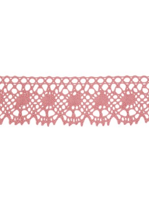 Dusty Rose Scalloped Classic Crochet Lace Trim – 2″ Dusty Rose Scalloped Classic Crochet Lace Trim – 2″