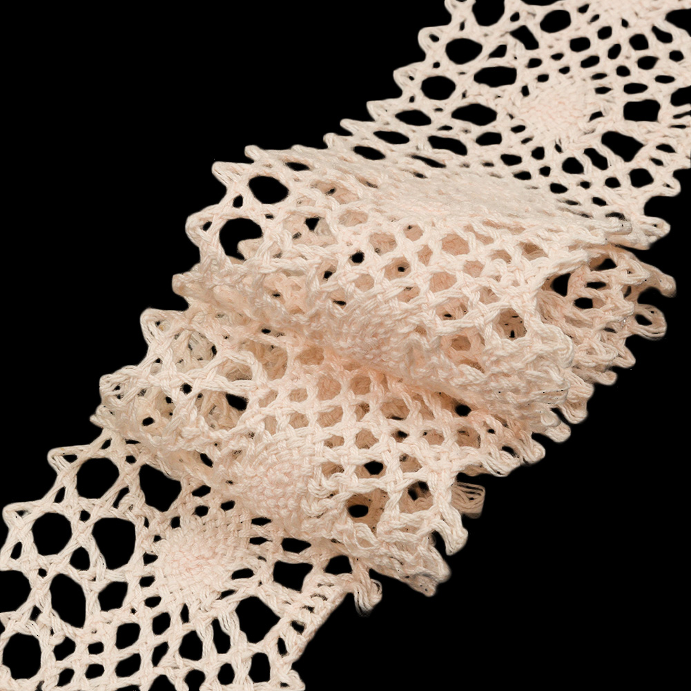 Pale Peach Scalloped Classic Crochet Lace Trim – 2″ Pale Peach Scalloped Classic Crochet Lace Trim – 2″