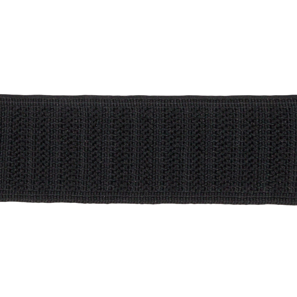 Black Ribbed Elastic Trim – 1″ Black Ribbed Elastic Trim – 1″