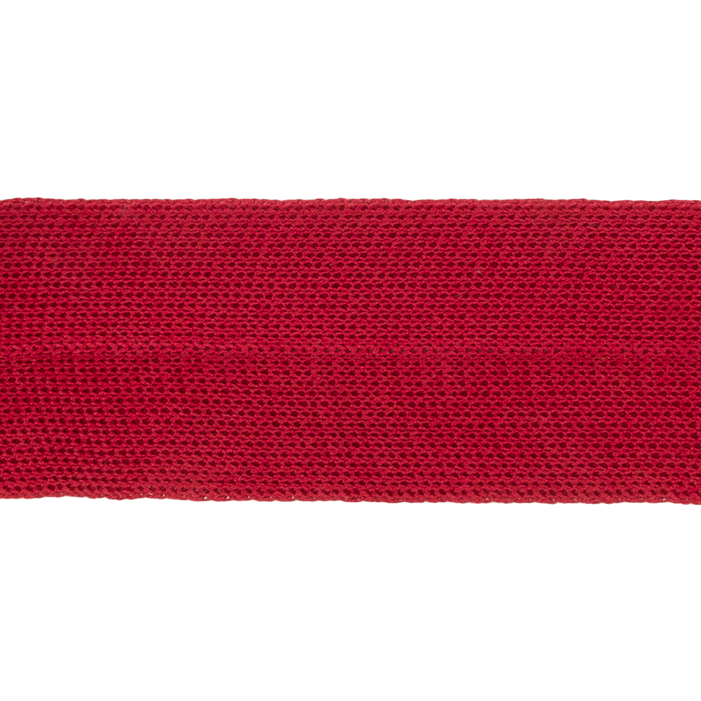 Carmine Cotton Knit Foldover Trim - 1.25"