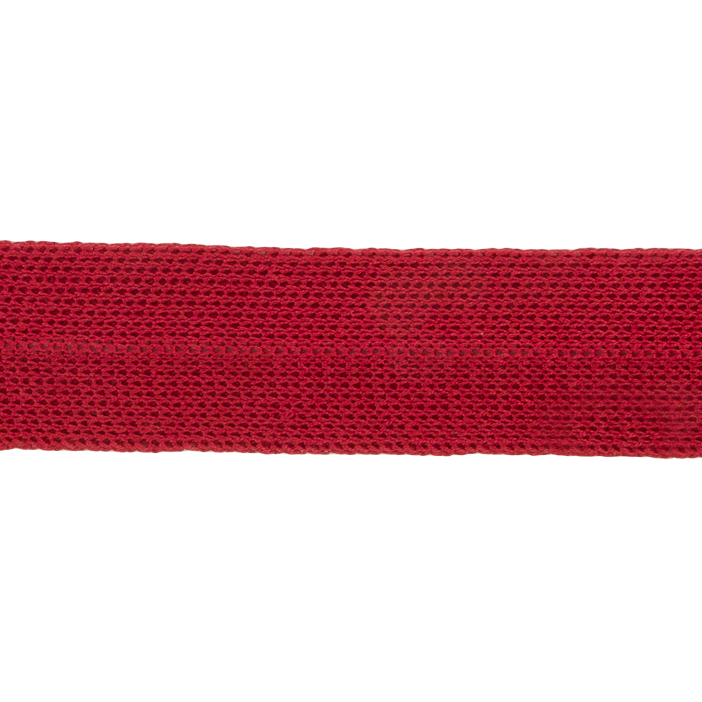 Carmine Cotton Knit Foldover Trim - 0.875"