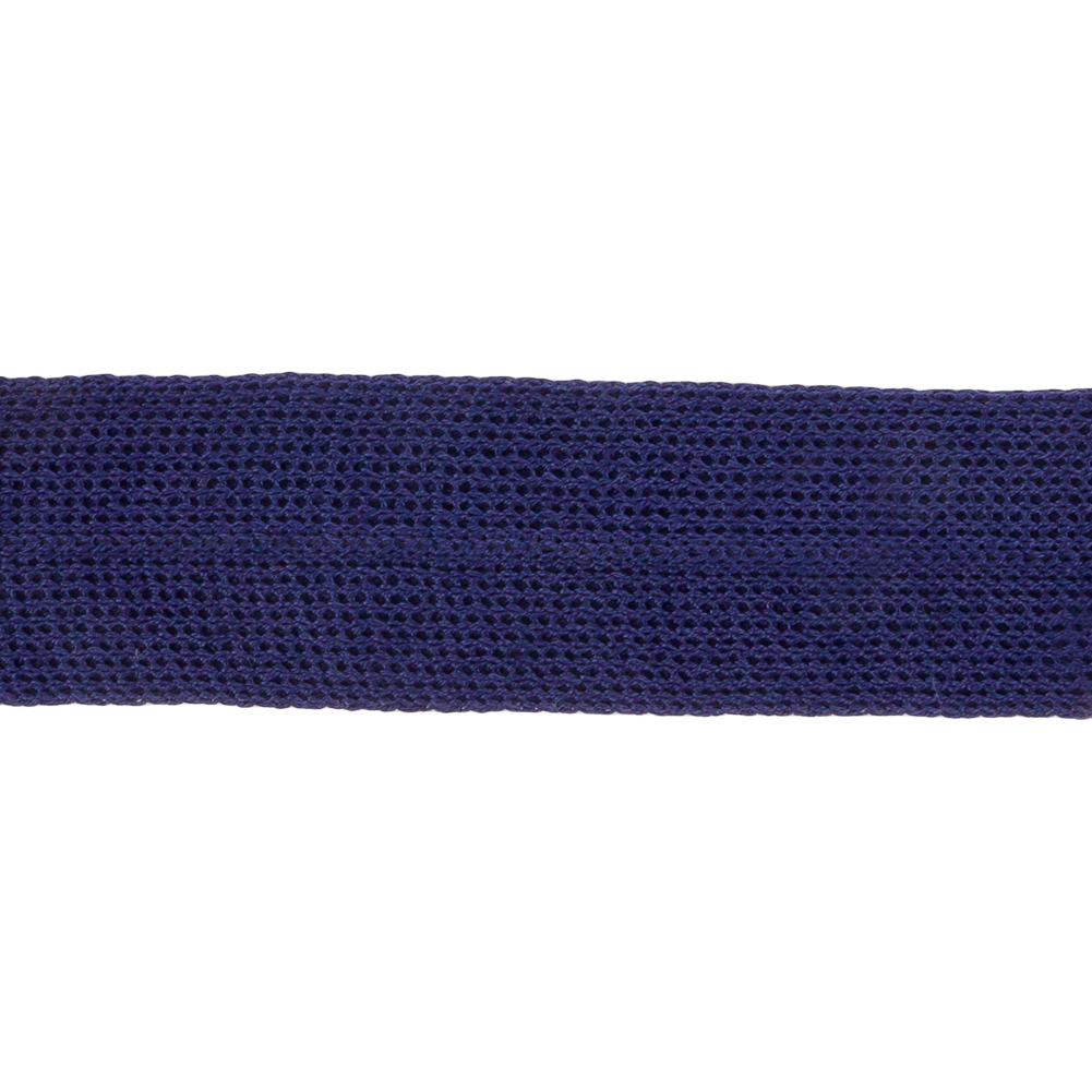 Navy Cotton Knit Foldover Trim - 0.875"