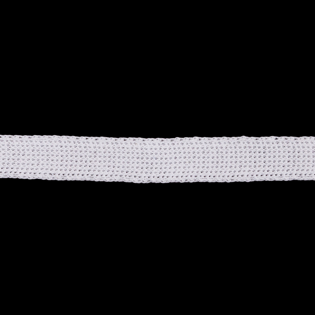 White Cotton Knit Trim Tape - 0.375"