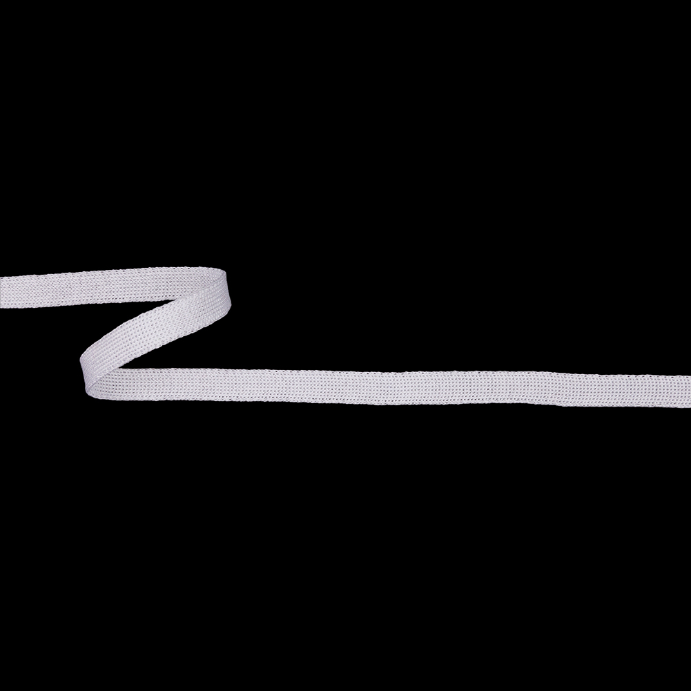 White Cotton Knit Trim Tape – 0.375″ White Cotton Knit Trim Tape – 0.375″