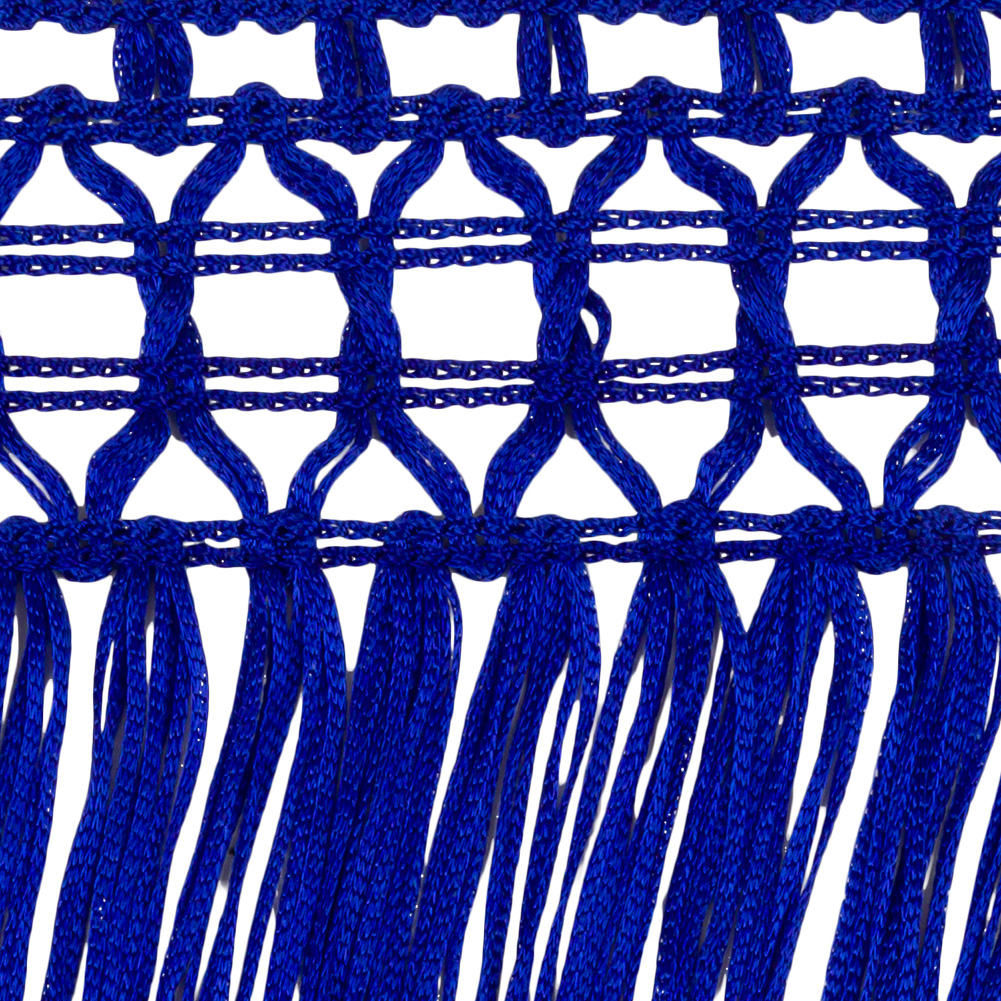 Blue Lace Top Chainette Fringe - 6"