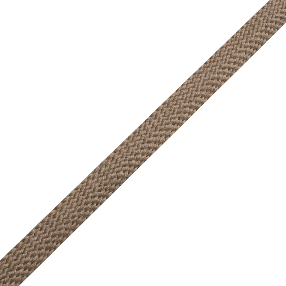 Coffee Wool Braided Tape - 0.5"