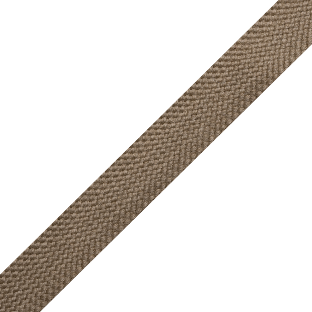Coffee Wool Braided Tape - 0.75"