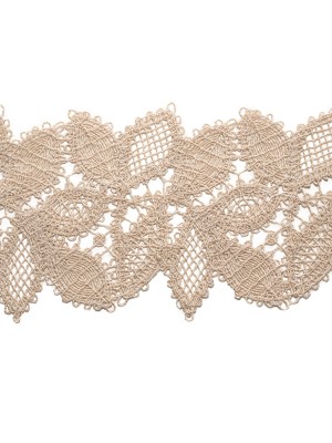 Beige Luminous Leaves Lace Trim – 2.75″ Beige Luminous Leaves Lace Trim – 2.75″