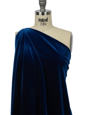 Stretch Polyester Velour – Royal Blue Stretch Polyester Velour – Royal Blue
