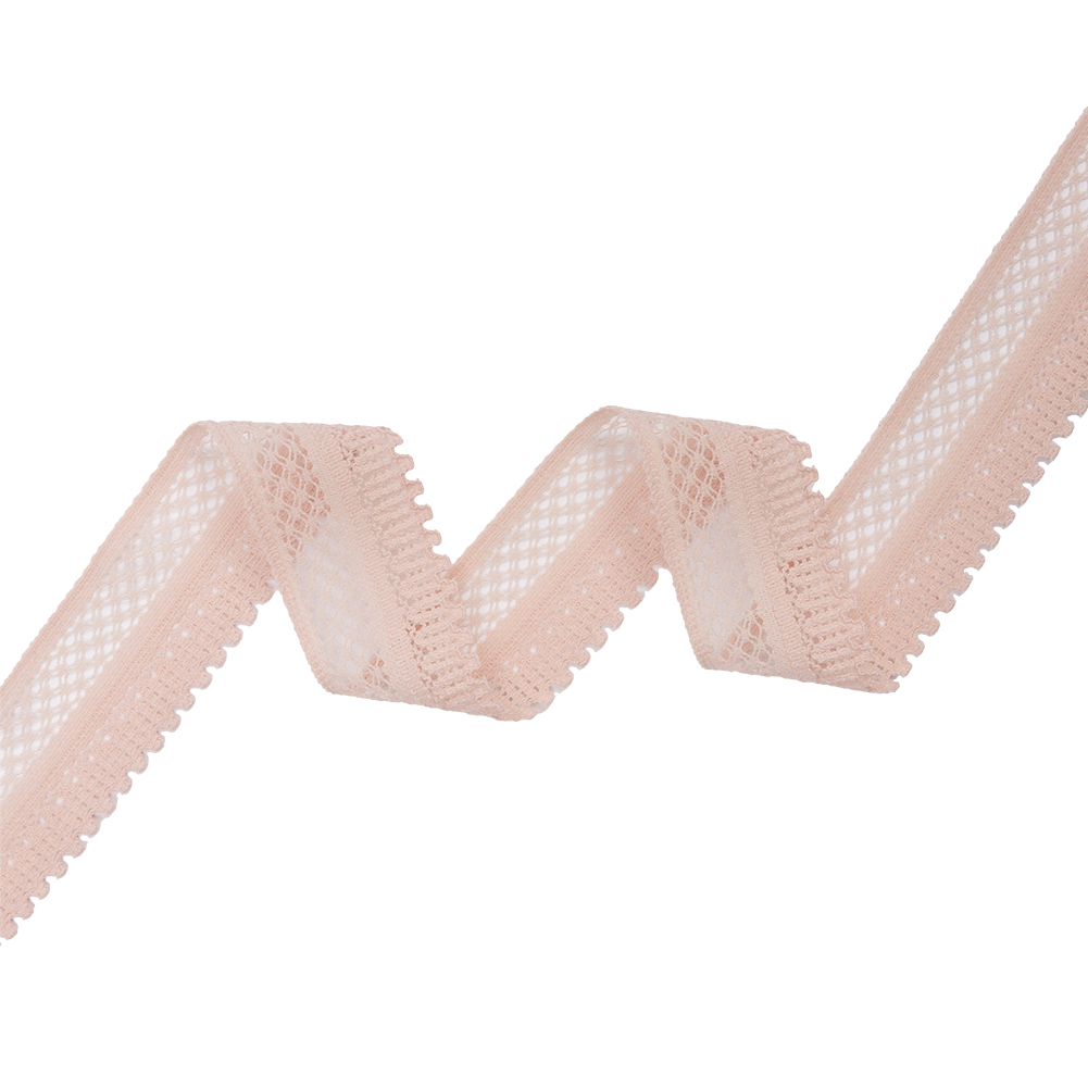 Piglet Latticework and Scallops Stretch Lace Trim – 1″ Piglet Latticework and Scallops Stretch Lace Trim – 1″