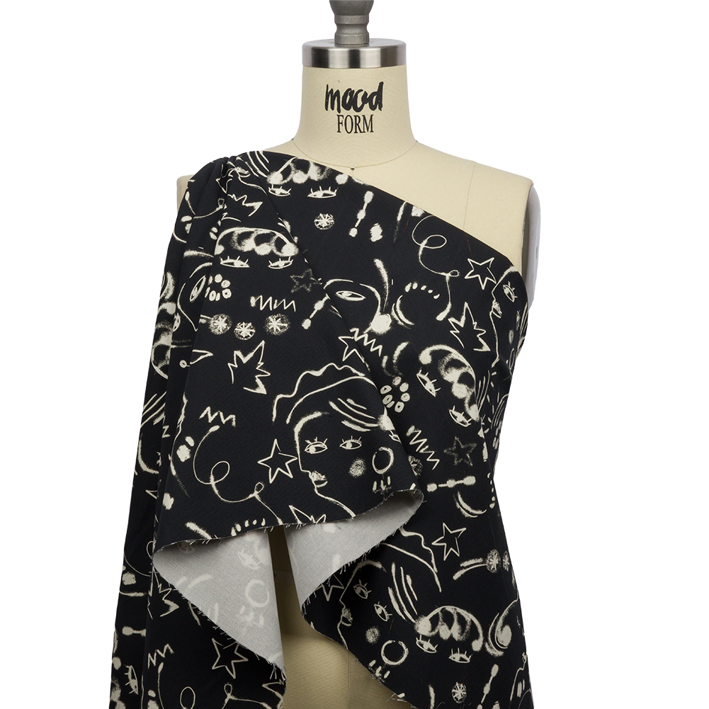 Stretch Cotton Canvas Print – Black and White Abstract Doodles – Mood Exclusive Universal Simplicity Stretch Cotton Canvas Print – Black and White Abstract Doodles – Mood Exclusive Universal Simplicity