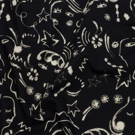 Stretch Cotton Canvas Print – Black and White Abstract Doodles – Mood Exclusive Universal Simplicity Stretch Cotton Canvas Print – Black and White Abstract Doodles – Mood Exclusive Universal Simplicity