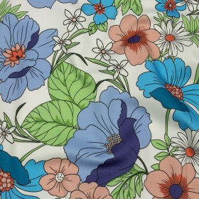 Mood Exclusive Blue Springing Up Stretch Cotton Sateen Mood Exclusive Blue Springing Up Stretch Cotton Sateen