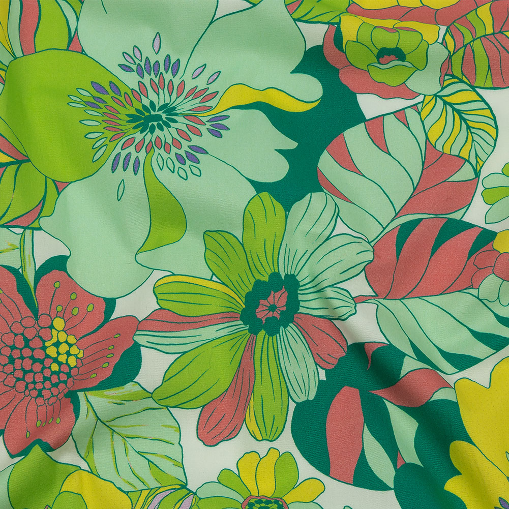 Mood Exclusive Florescent Inflorescence Stretch Cotton Twill Mood Exclusive Florescent Inflorescence Stretch Cotton Twill