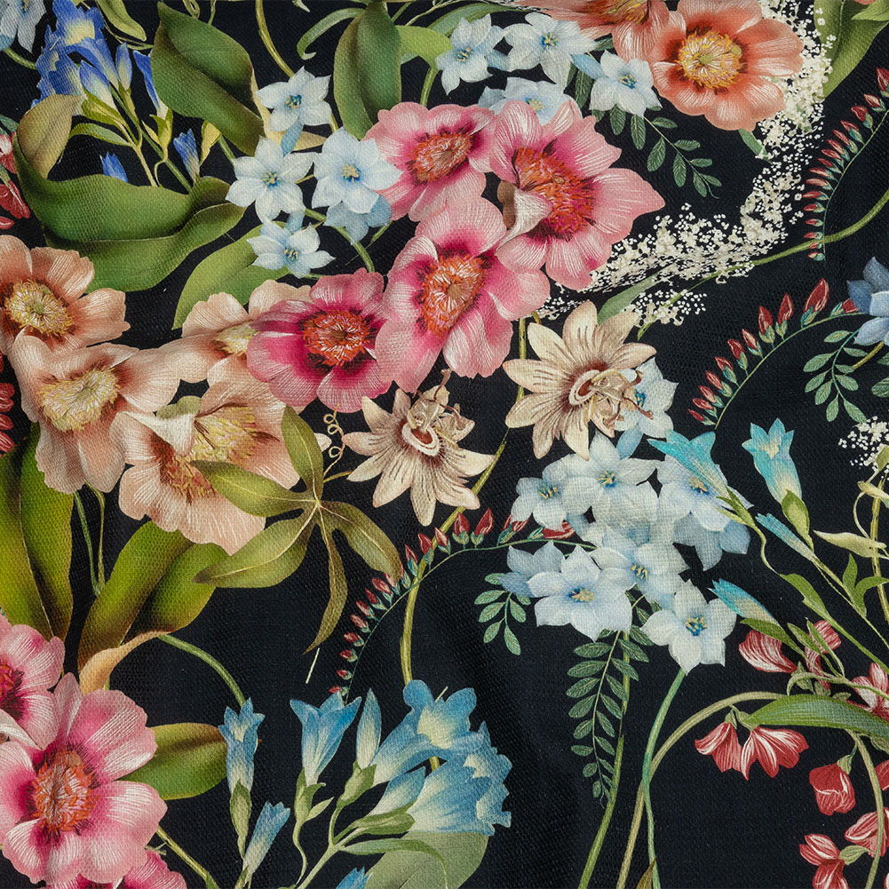 Mood Exclusive Navy Florist’s Cuttings Stretch Cotton Woven Mood Exclusive Navy Florist’s Cuttings Stretch Cotton Woven